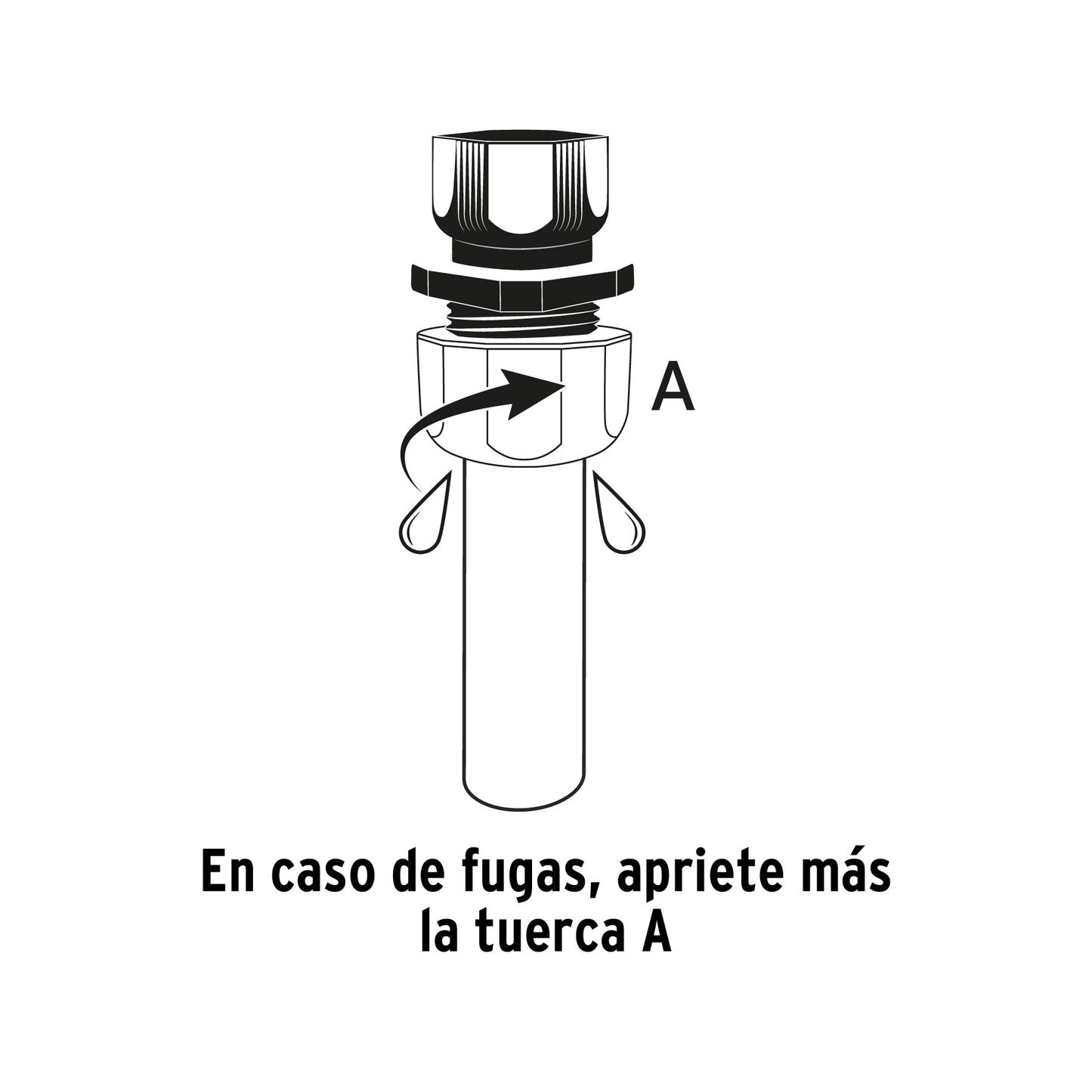 Conector 1/2' hembra de ABS con tuerca de ajuste manual