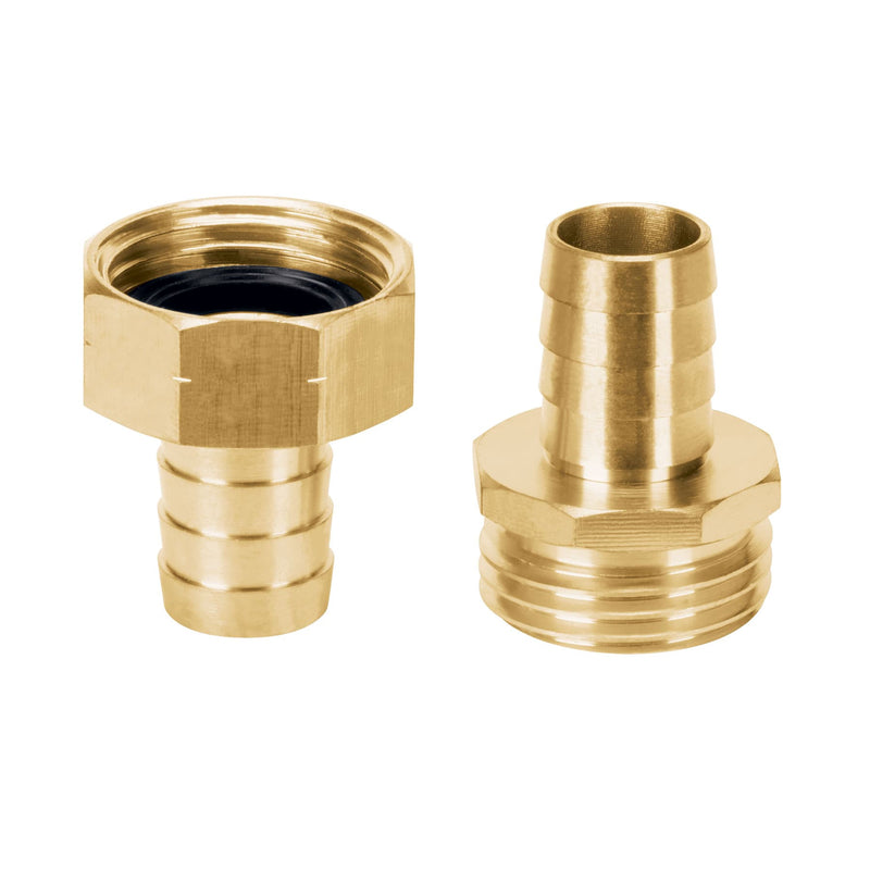 Conectores macho y hembra 5/8", de latón