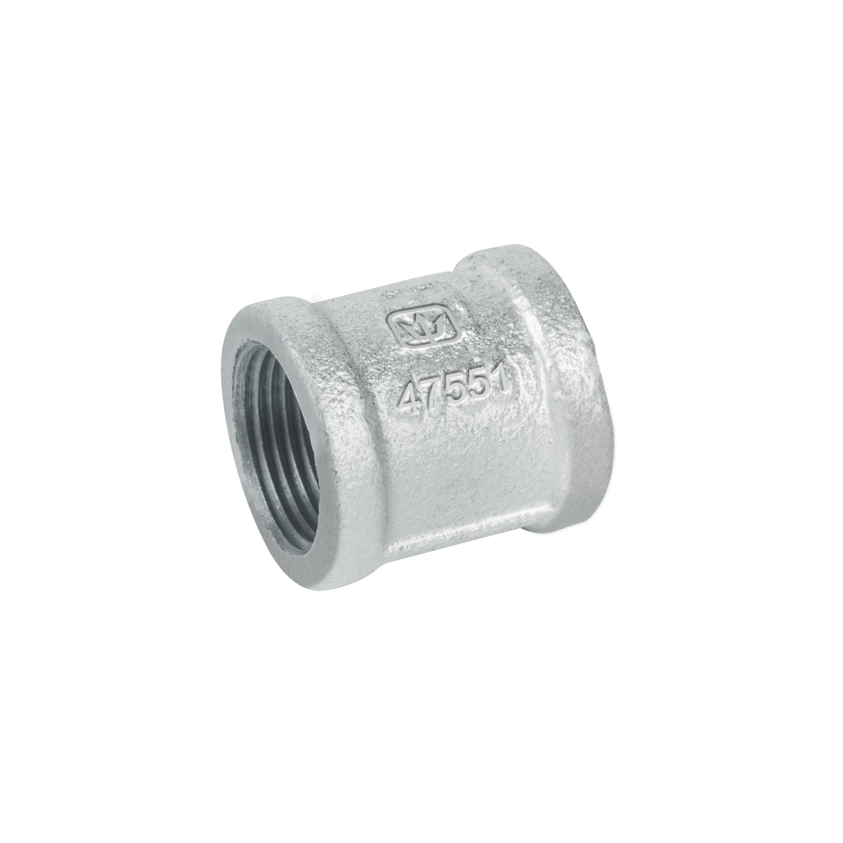 Cople reforzado, acero galvanizado, 3/4"