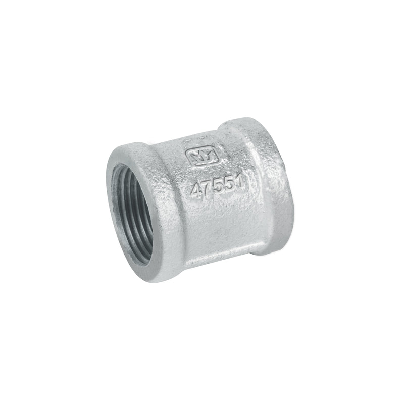 Cople reforzado, acero galvanizado, 3/4"
