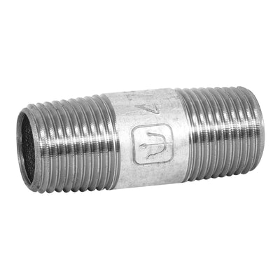 Niple, acero galvanizado, 1/2" x 2", cédula 40