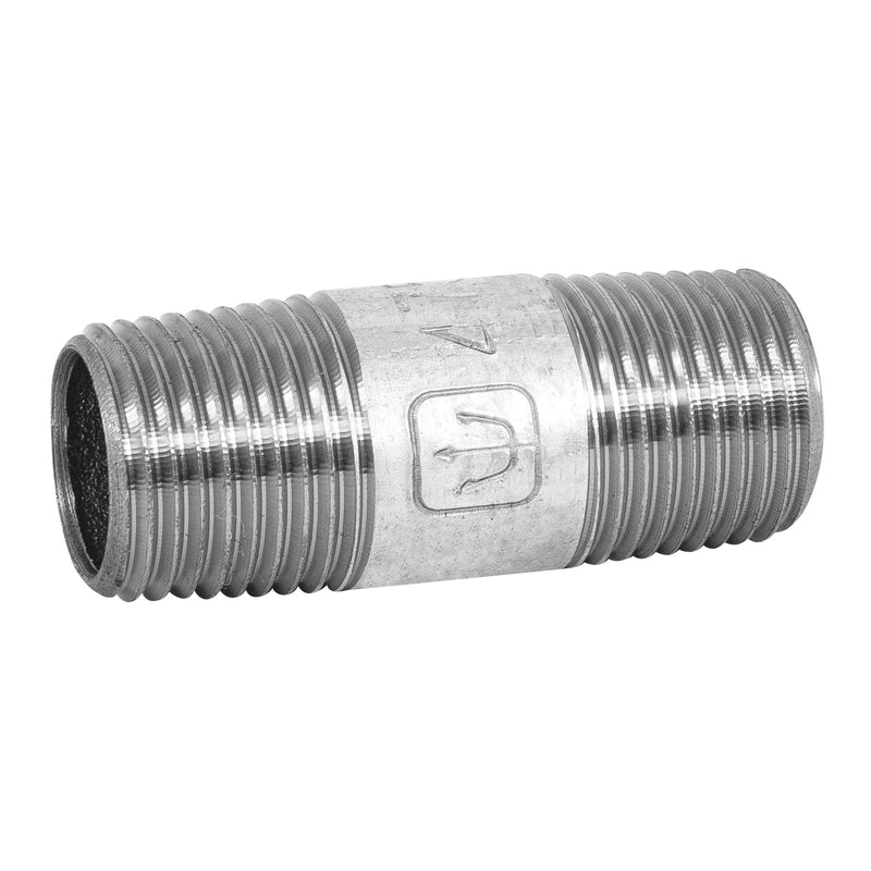 Niple, acero galvanizado, 1/2" x 2", cédula 40