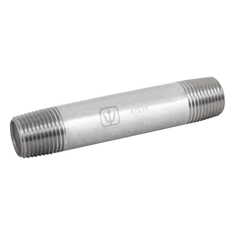 Niple, acero galvanizado, 1/2" x 4", cédula 40