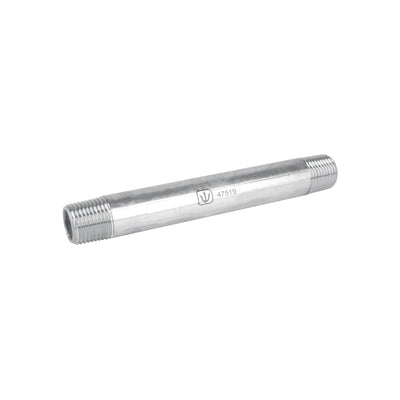 Niple, acero galvanizado, 1/2" x 6", cédula 40