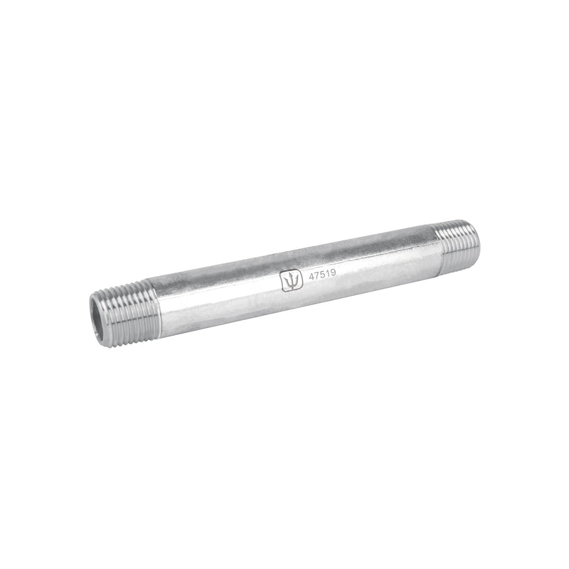 Niple, acero galvanizado, 1/2" x 6", cédula 40