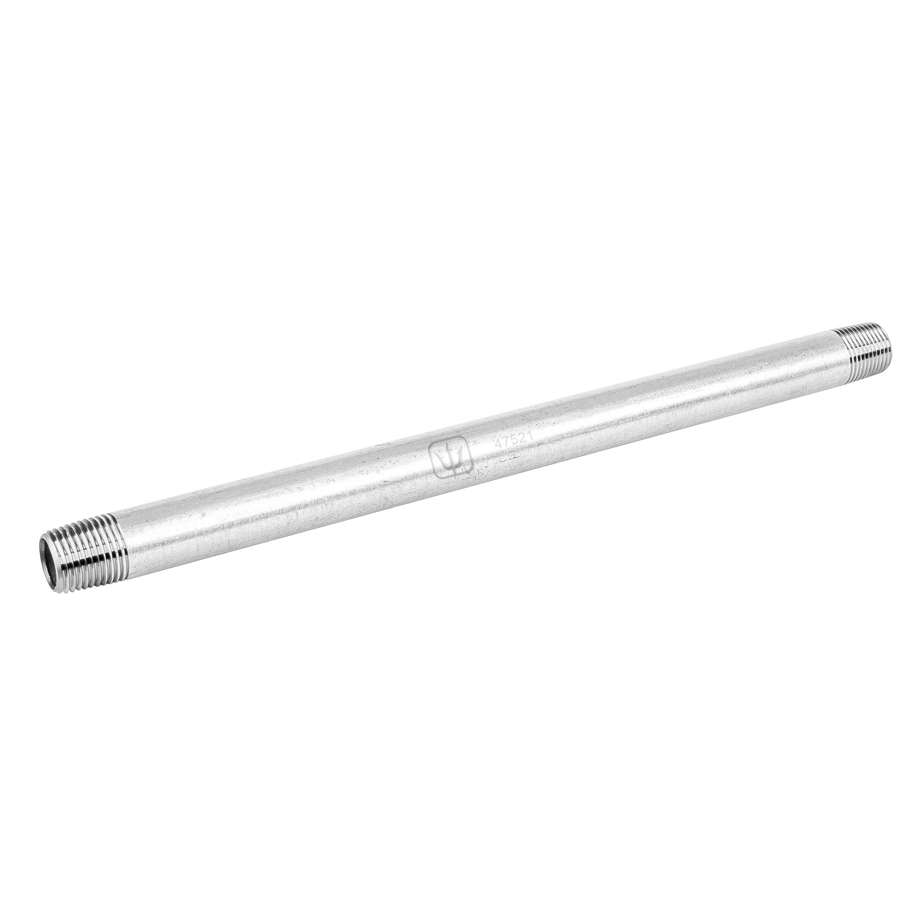 Niple, acero galvanizado, 1/2" x 12", cédula 40