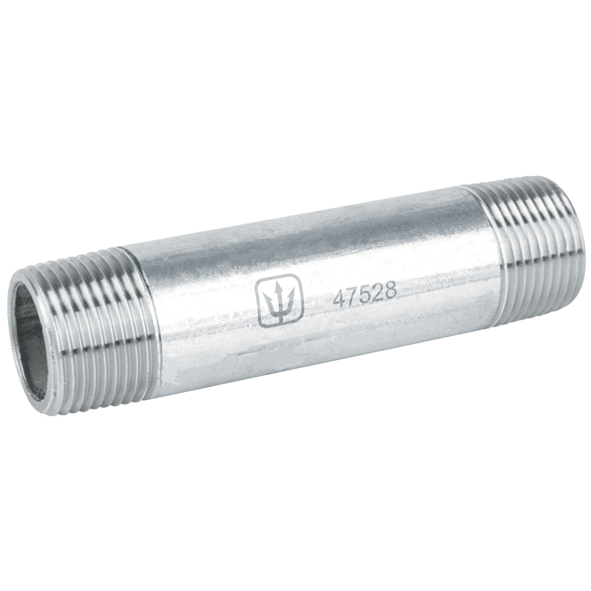 Niple, acero galvanizado, 3/4" x 4", cédula 40