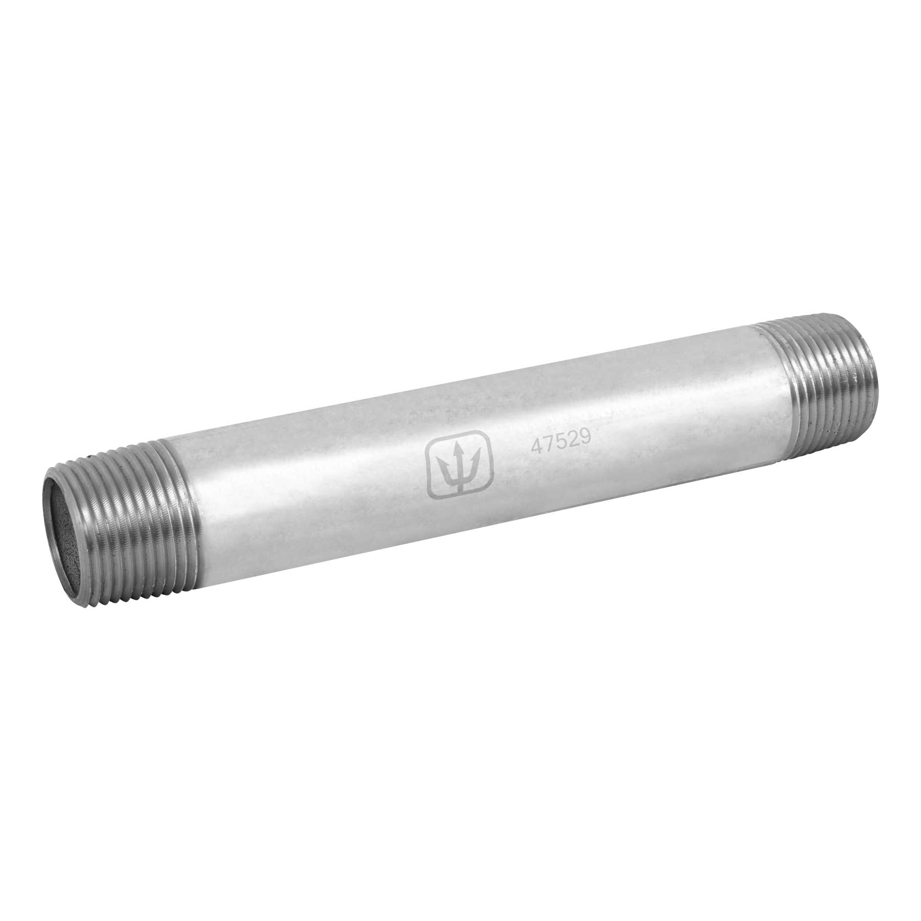 Niple, acero galvanizado, 3/4" x 6", cédula 40
