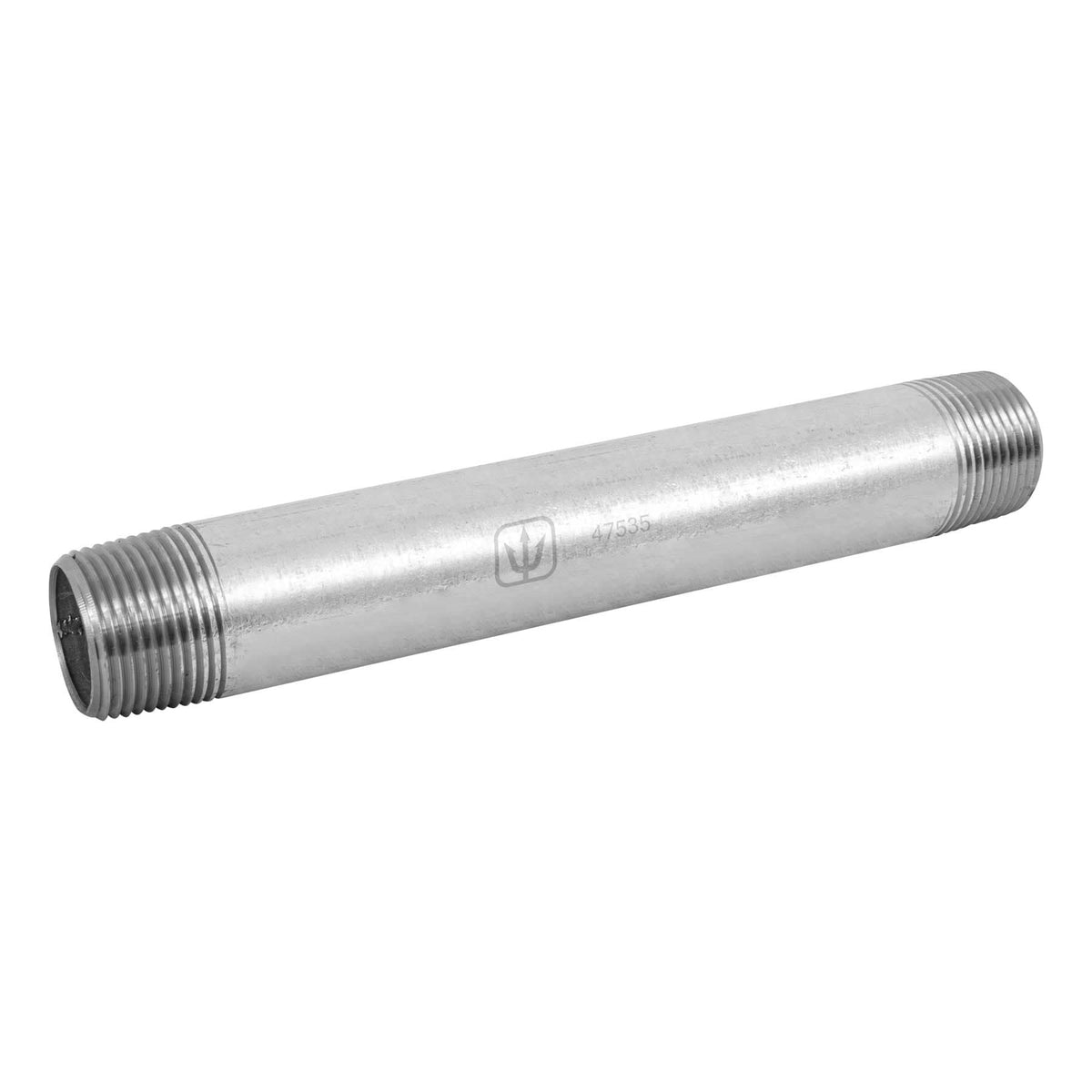 Niple, acero galvanizado, 1" x 8", cédula 40
