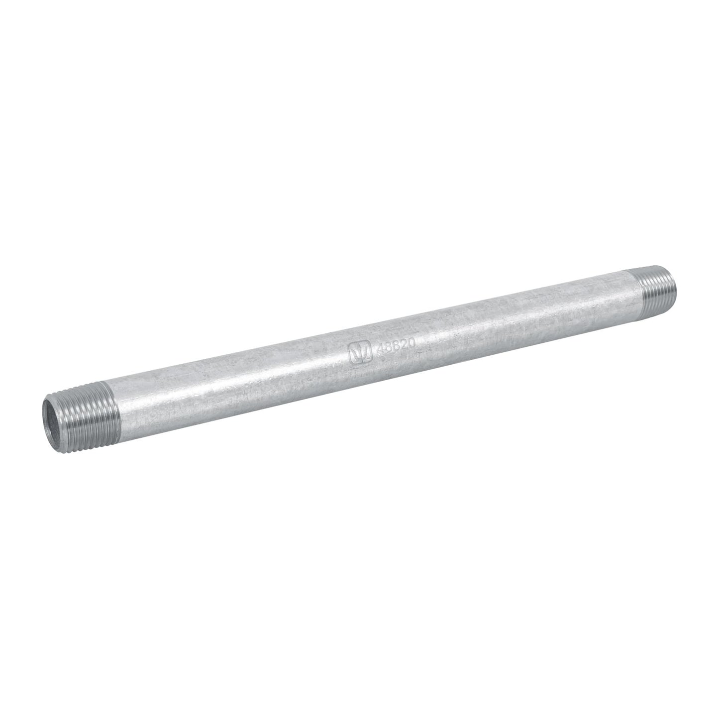 Niple, acero galvanizado, 1/2 x 10", cedula 40
