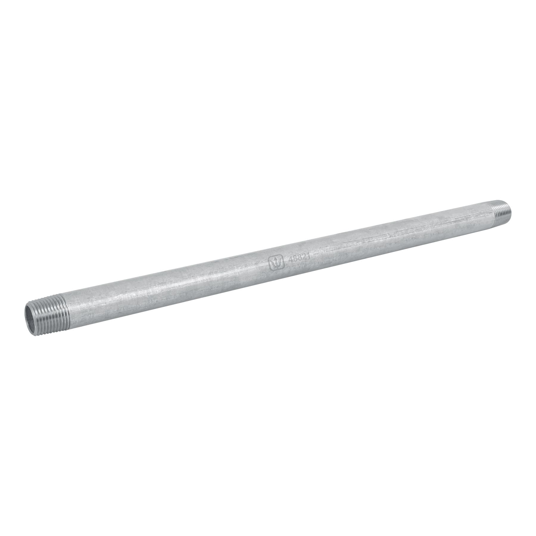 Niple, acero galvanizado, 1/2 x 15", cedula 40