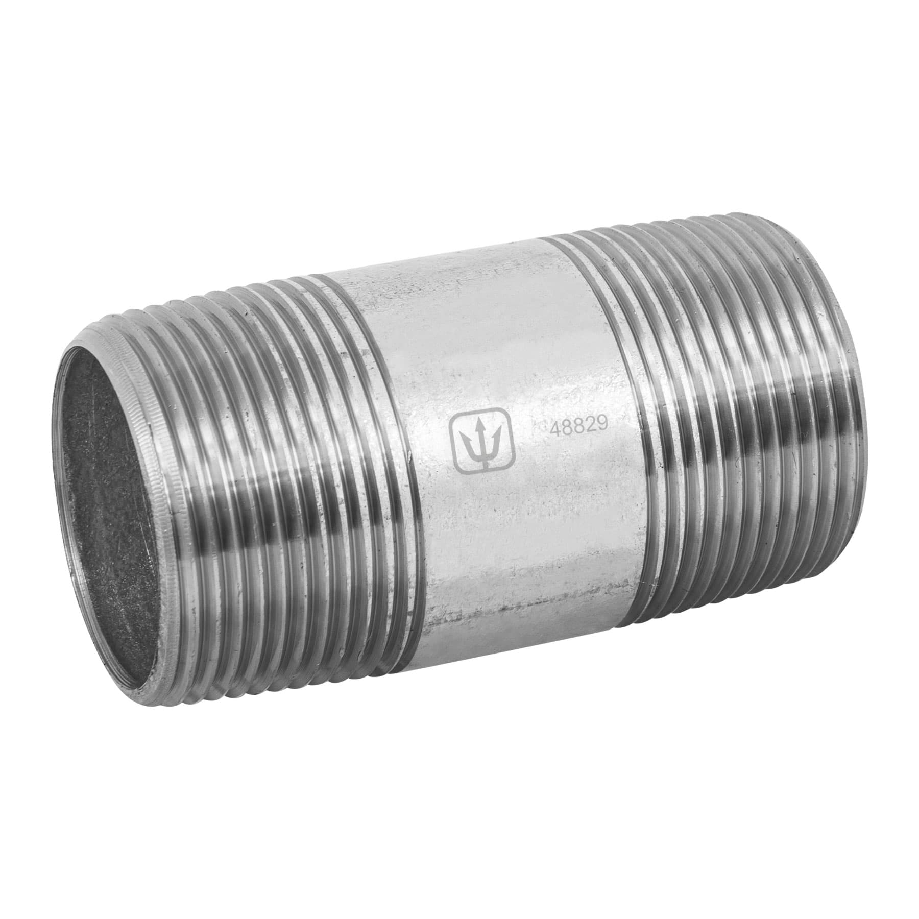 Niple, acero galvanizado, 1-1/4 x 3", cedula 40
