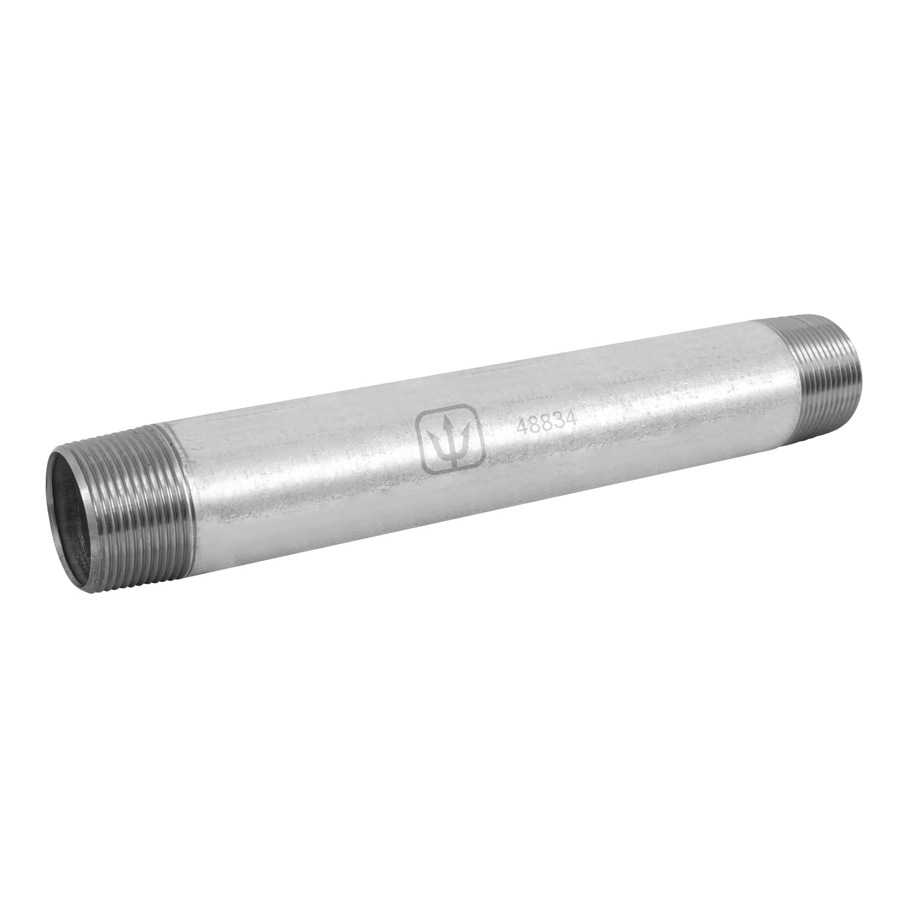 Niple, acero galvanizado, 1-1/4 x 12", cedula 40