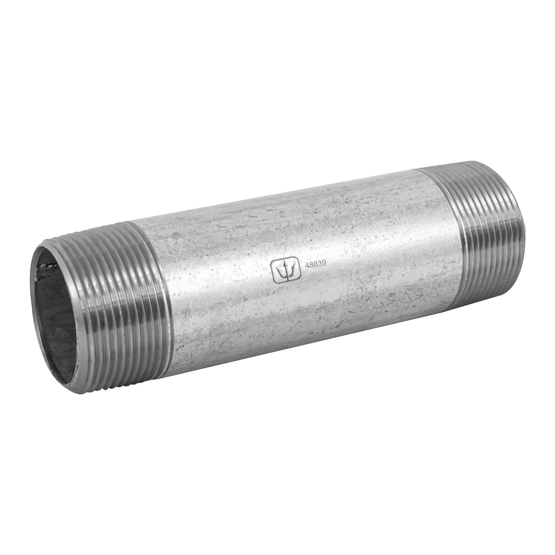 Niple, acero galvanizado, 1-1/2 x 8", cedula 40