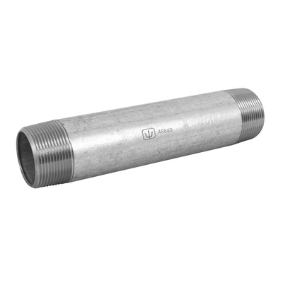 Niple, acero galvanizado, 1-1/2 x 10", cedula 40