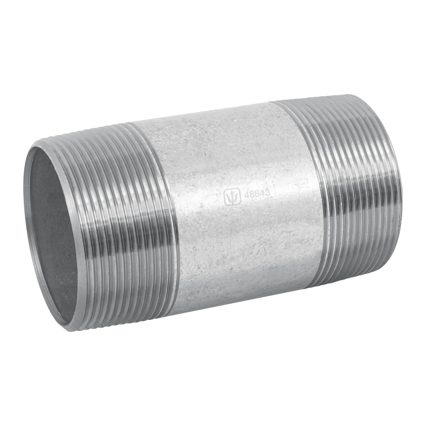 Niple, acero galvanizado, 2 x 4", cedula 40
