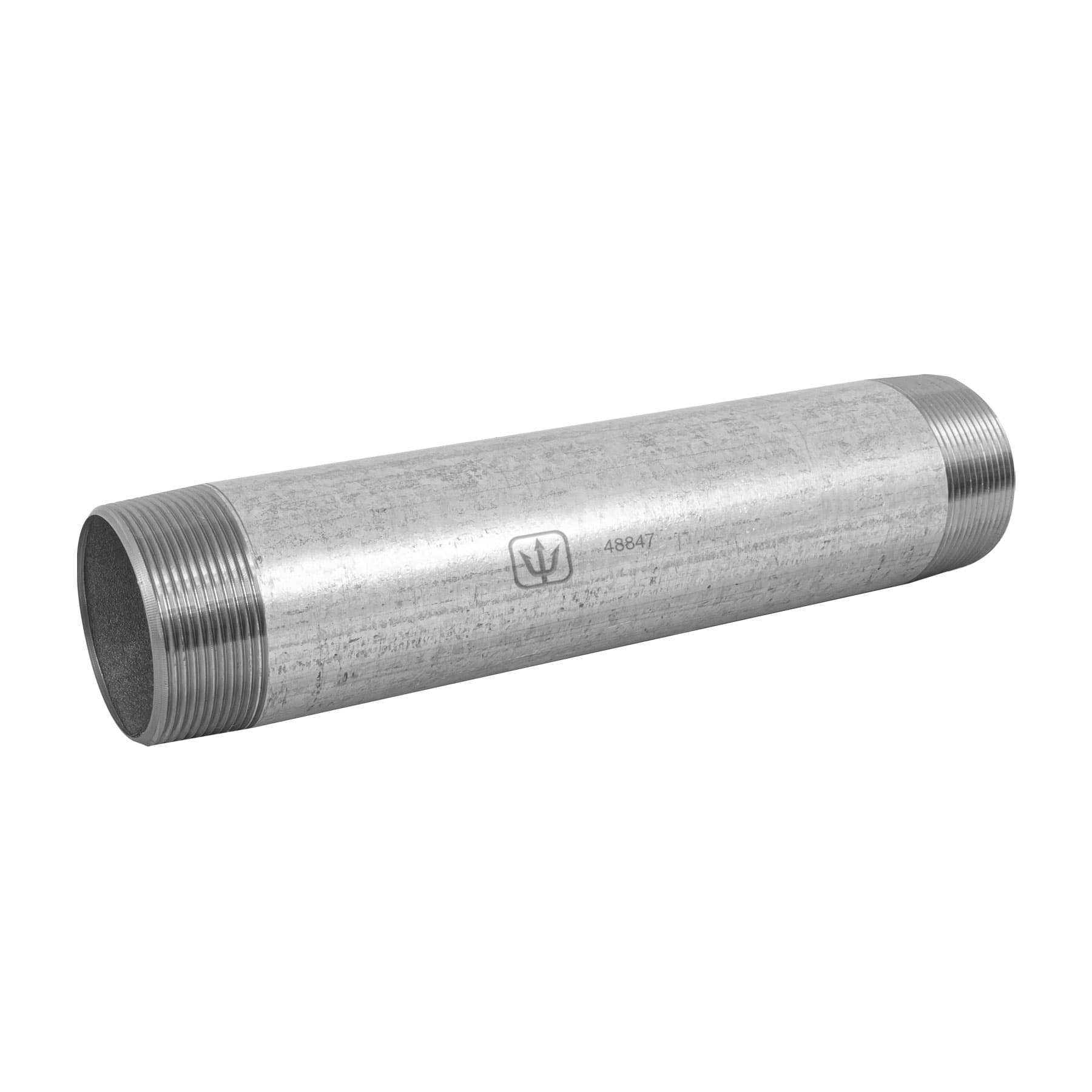 Niple, acero galvanizado, 2 x 12", cedula 40