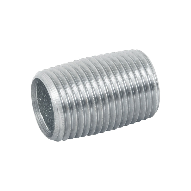 Niple, acero galvanizado, cuerda corrida, 1/2" cédula 40