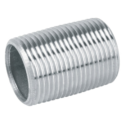 Niple, acero galvanizado, cuerda corrida, 3/4" cédula 40