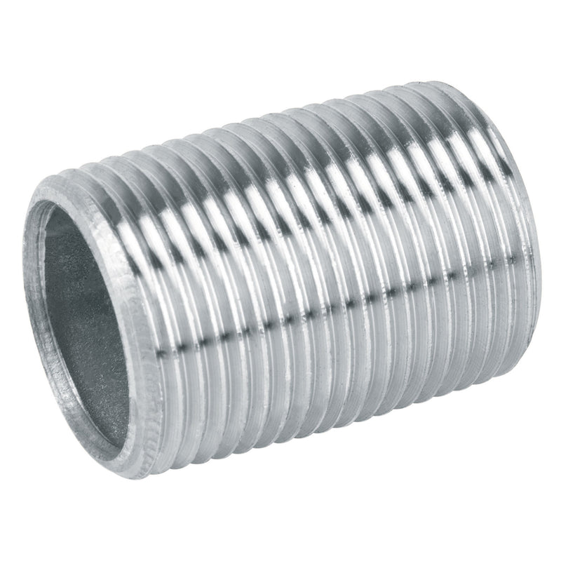 Niple, acero galvanizado, cuerda corrida, 3/4" cédula 40