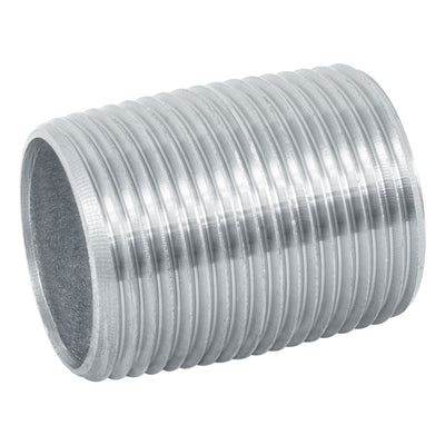 Niple, acero galvanizado, cuerda corrida, 1" cédula 40
