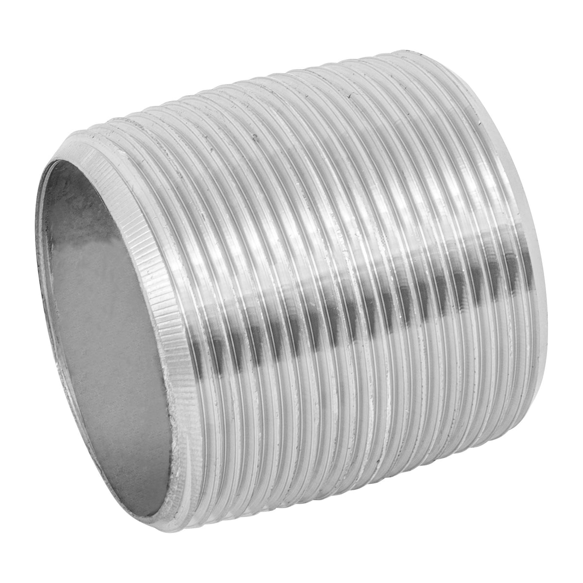 Niple, acero galvanizado, cuerda corrida, 1-1/2"