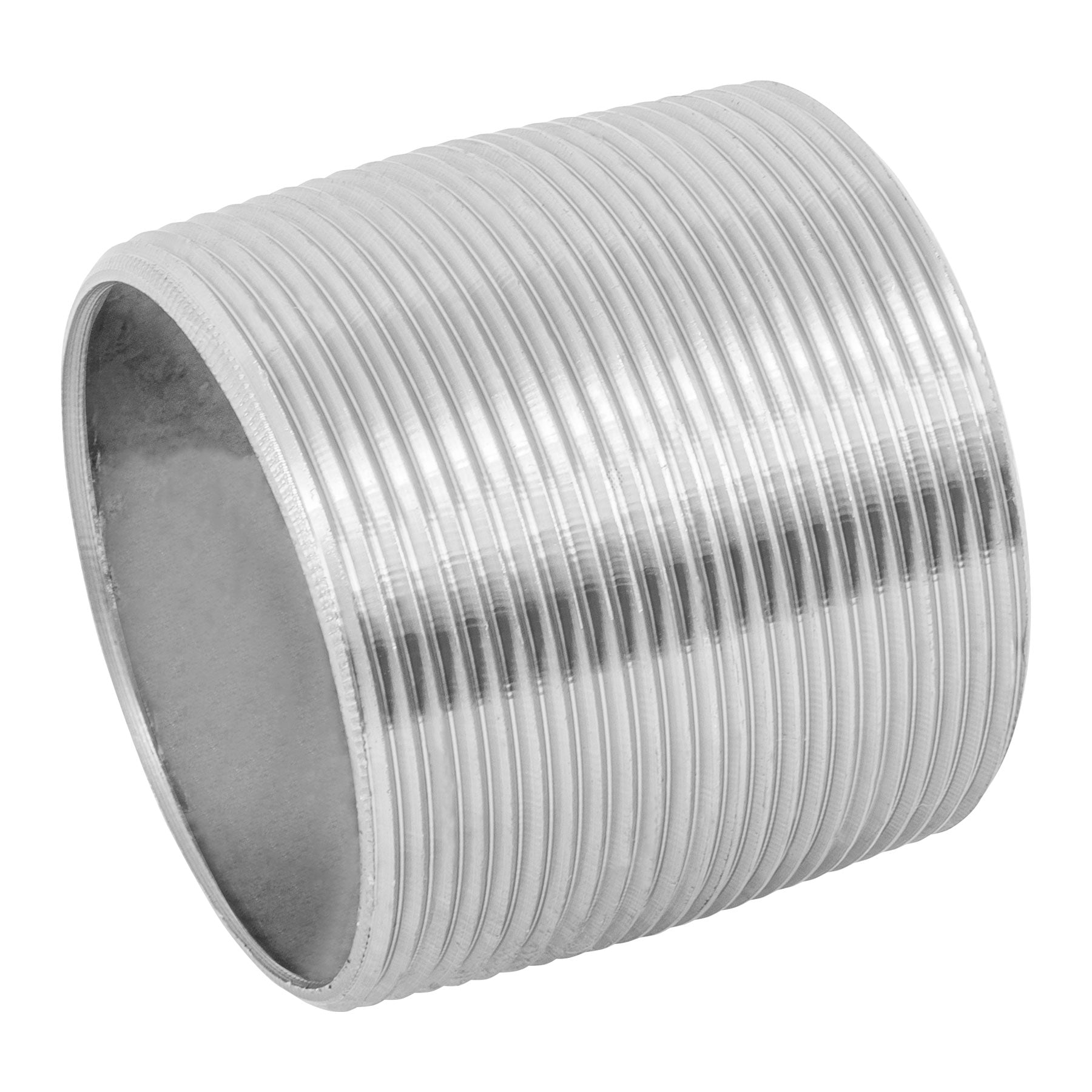 Niple, acero galvanizado, cuerda corrida, 2"