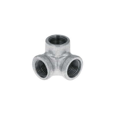 Codo rincón, acero galvanizado, 1/2"