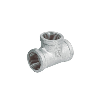 Tee sencilla, acero galvanizado, 3/4"