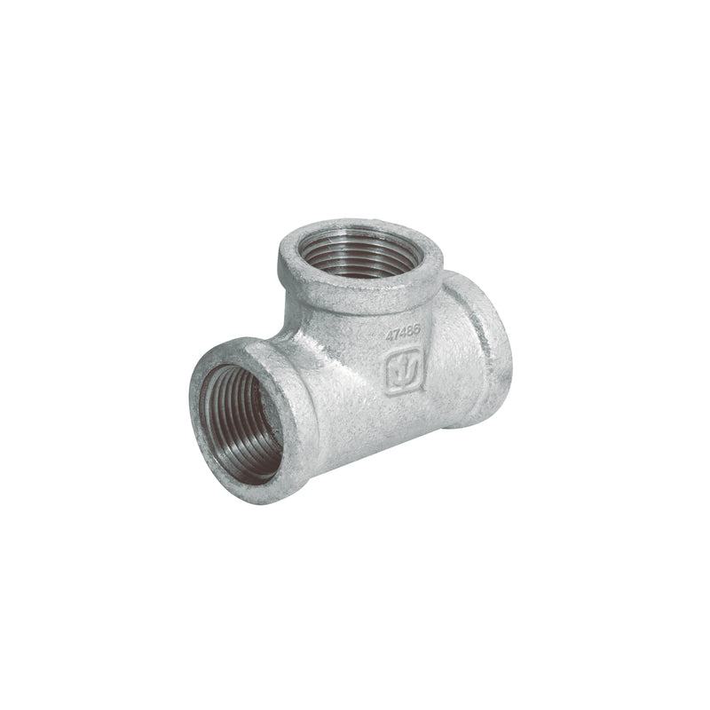Tee sencilla, acero galvanizado, 3/4"
