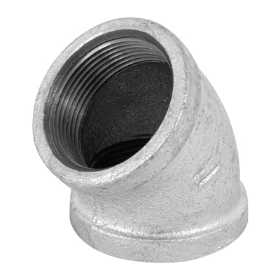 Codo 45°, acero galvanizado, 1-1/2"