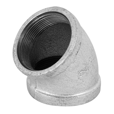Codo 45°, acero galvanizado, 2"