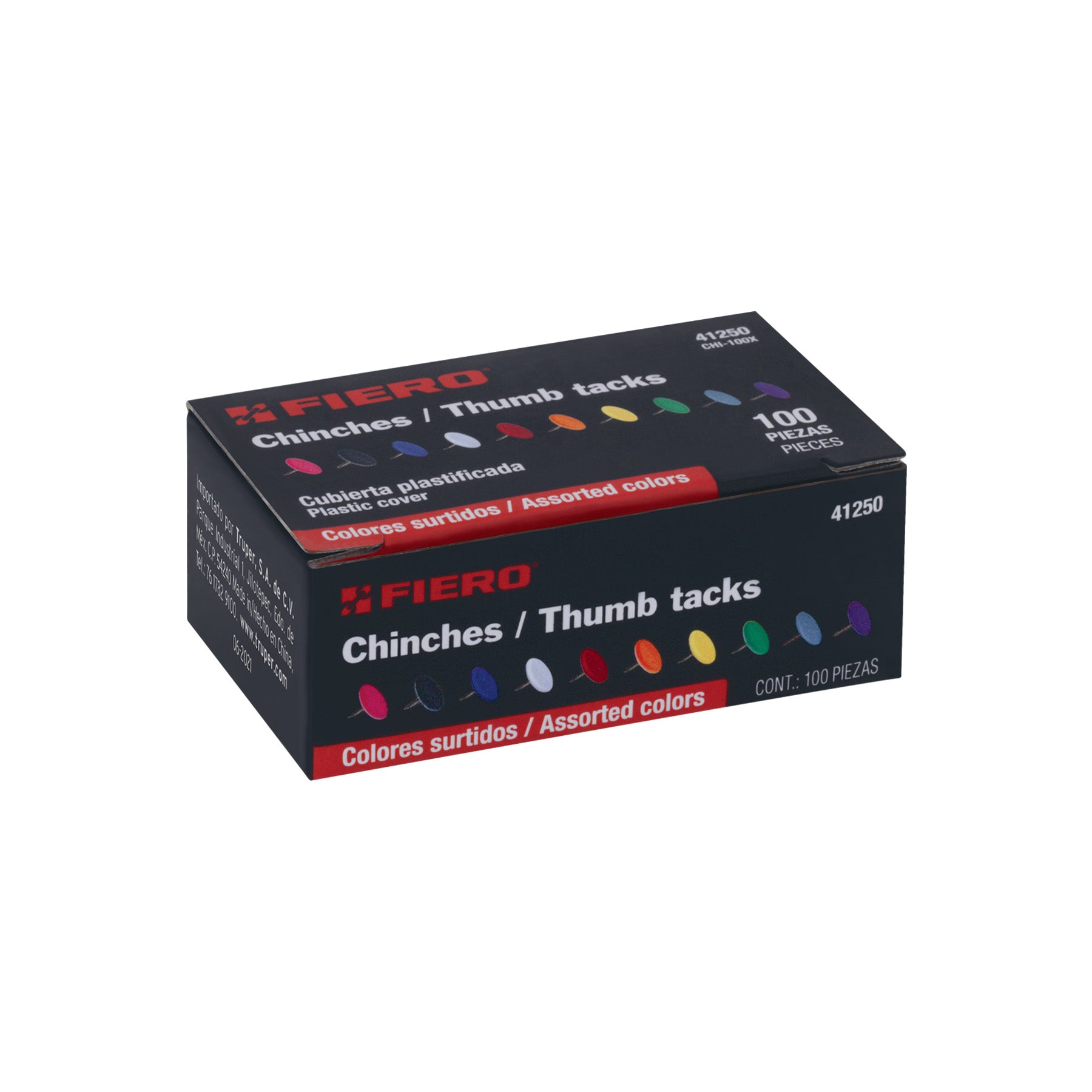 Chinches, 100 piezas, colores