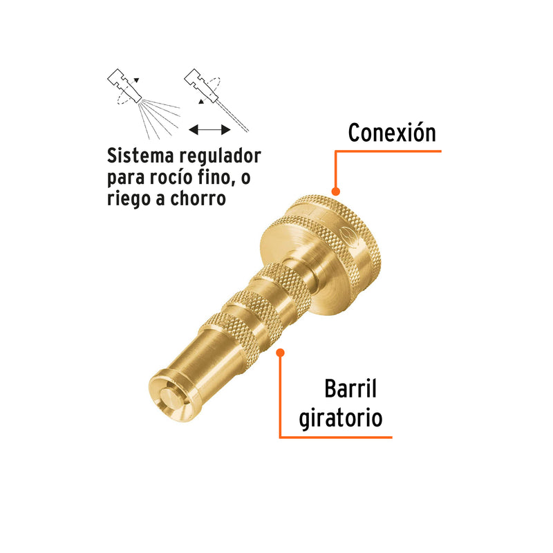 Chiflón 3" de latón maquinado