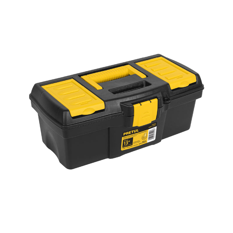 Caja plástica 13" con compartimentos, Pretul
