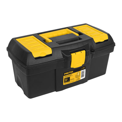 Caja plástica 16" con compartimentos, Pretul