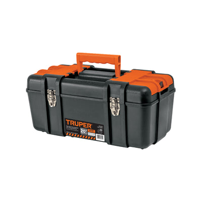 Caja p/herramienta 20' con compartimentos, broches metálicos