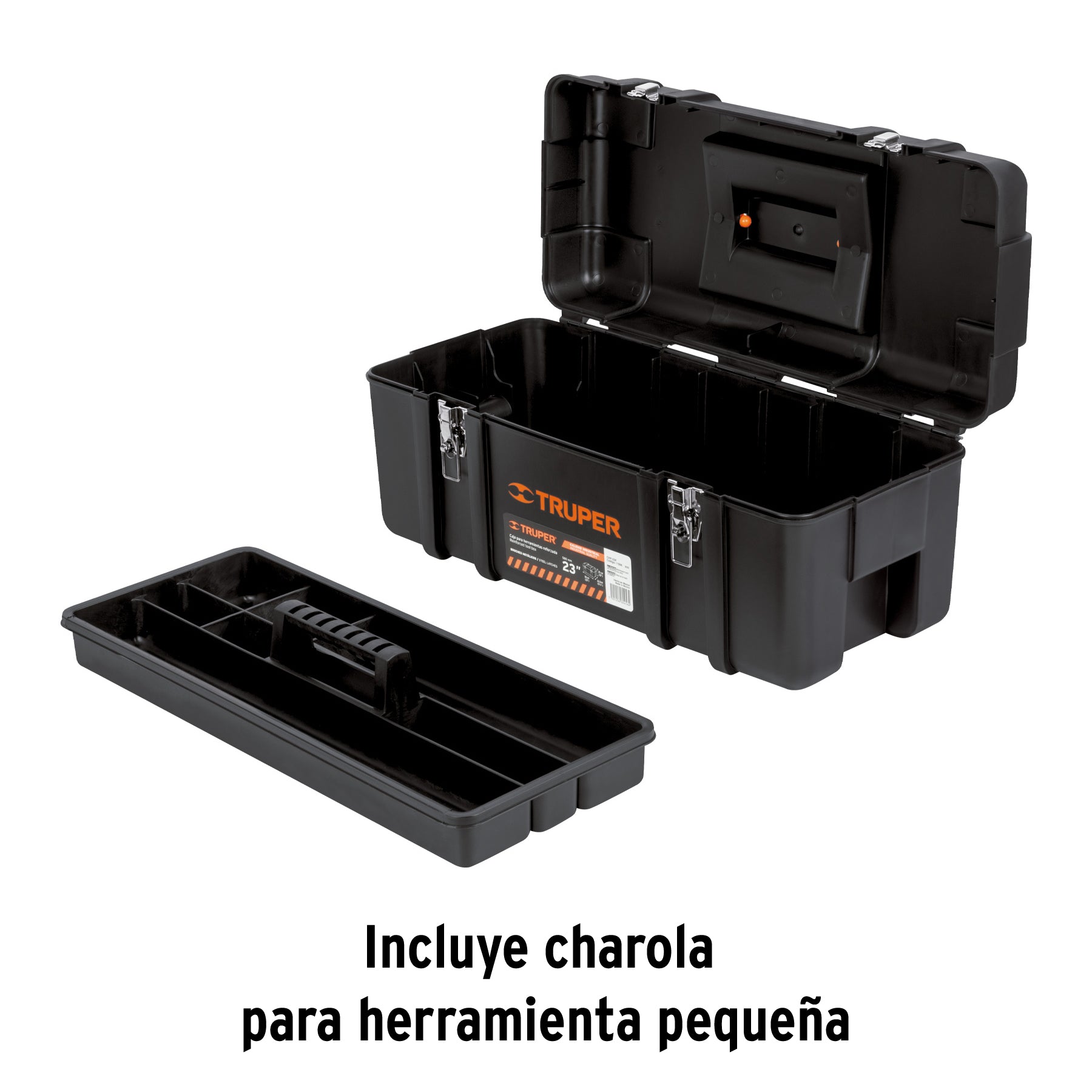 Caja para herramienta, plástica de 23", industrial