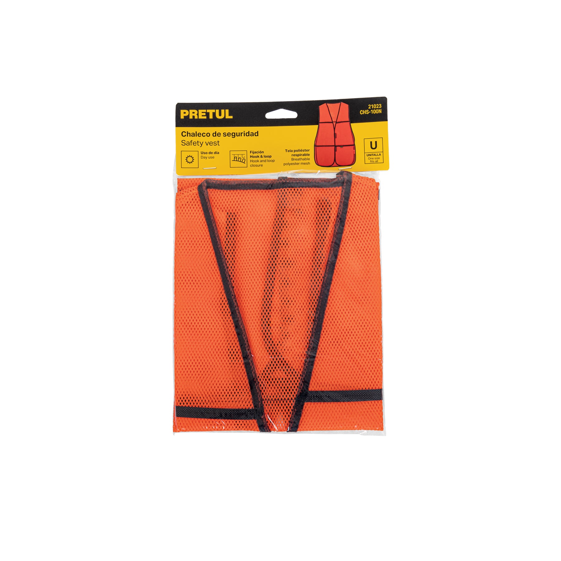 Chaleco de seguridad, uso de día, naranja, Pretul