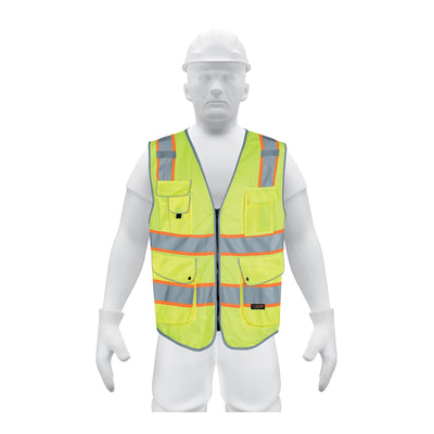 Chaleco de seguridad de alta visibilidad, verde, extra grand
