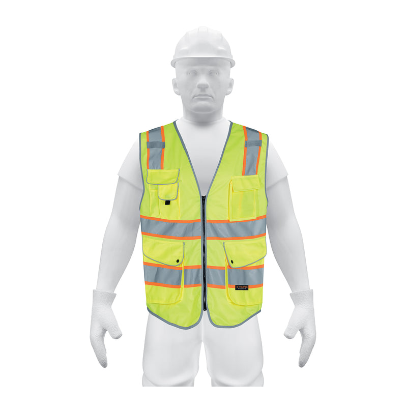 Chaleco de seguridad de alta visibilidad, verde, extra grand