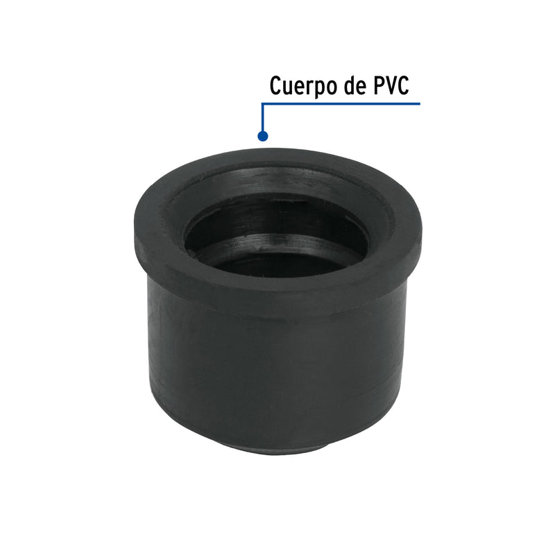 Chupón de hule negro, 40-32mm