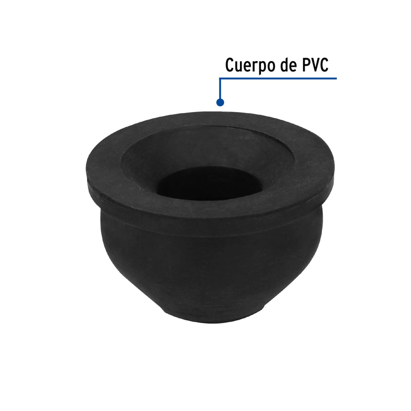 Chupón de hule negro, 50-32mm