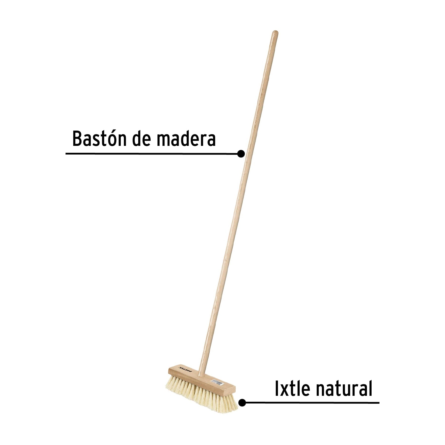 Cepillo de ixtle para impermeabilizar, con mango