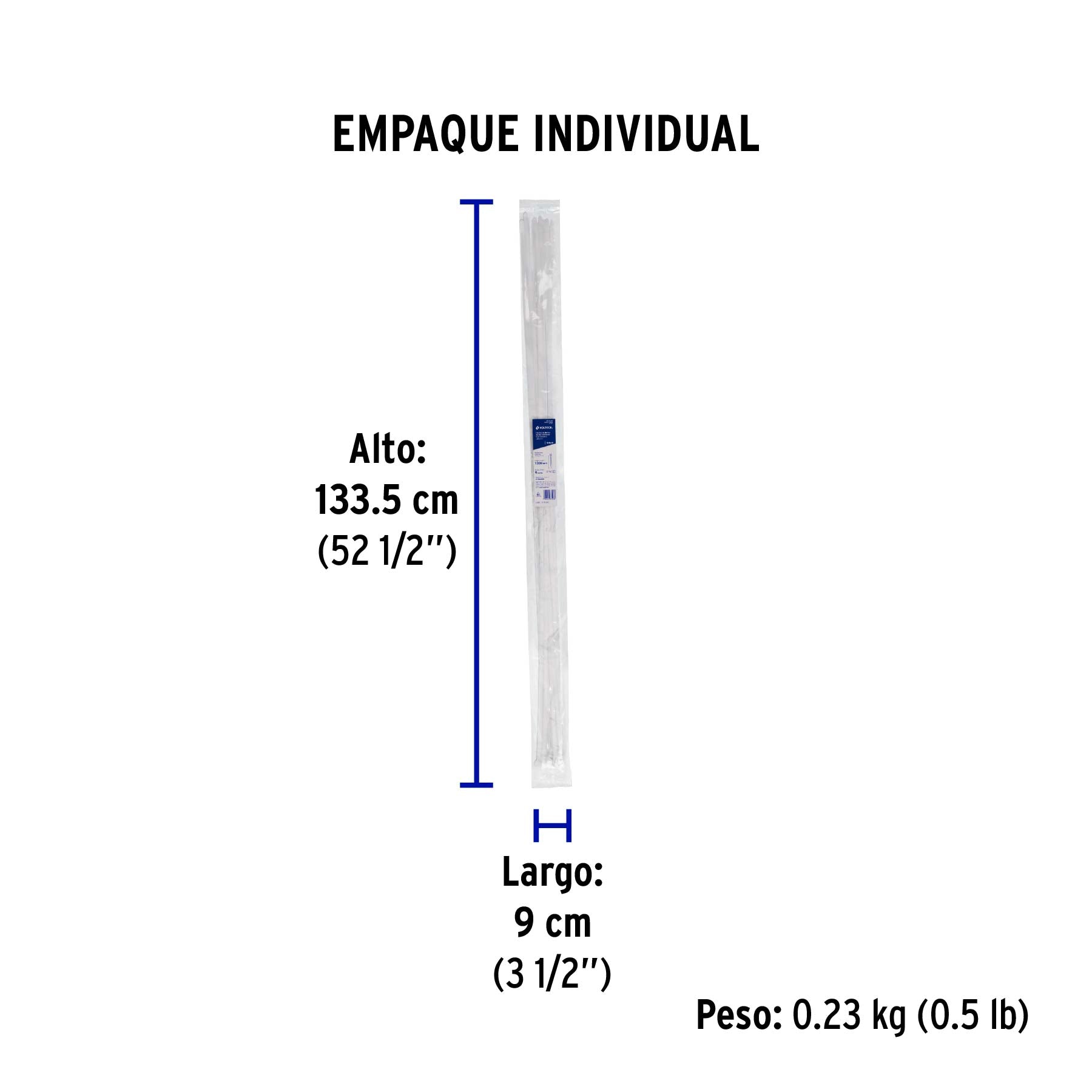 Cincho plástico, 175 lb, 120 cm, bolsa con 10 piezas