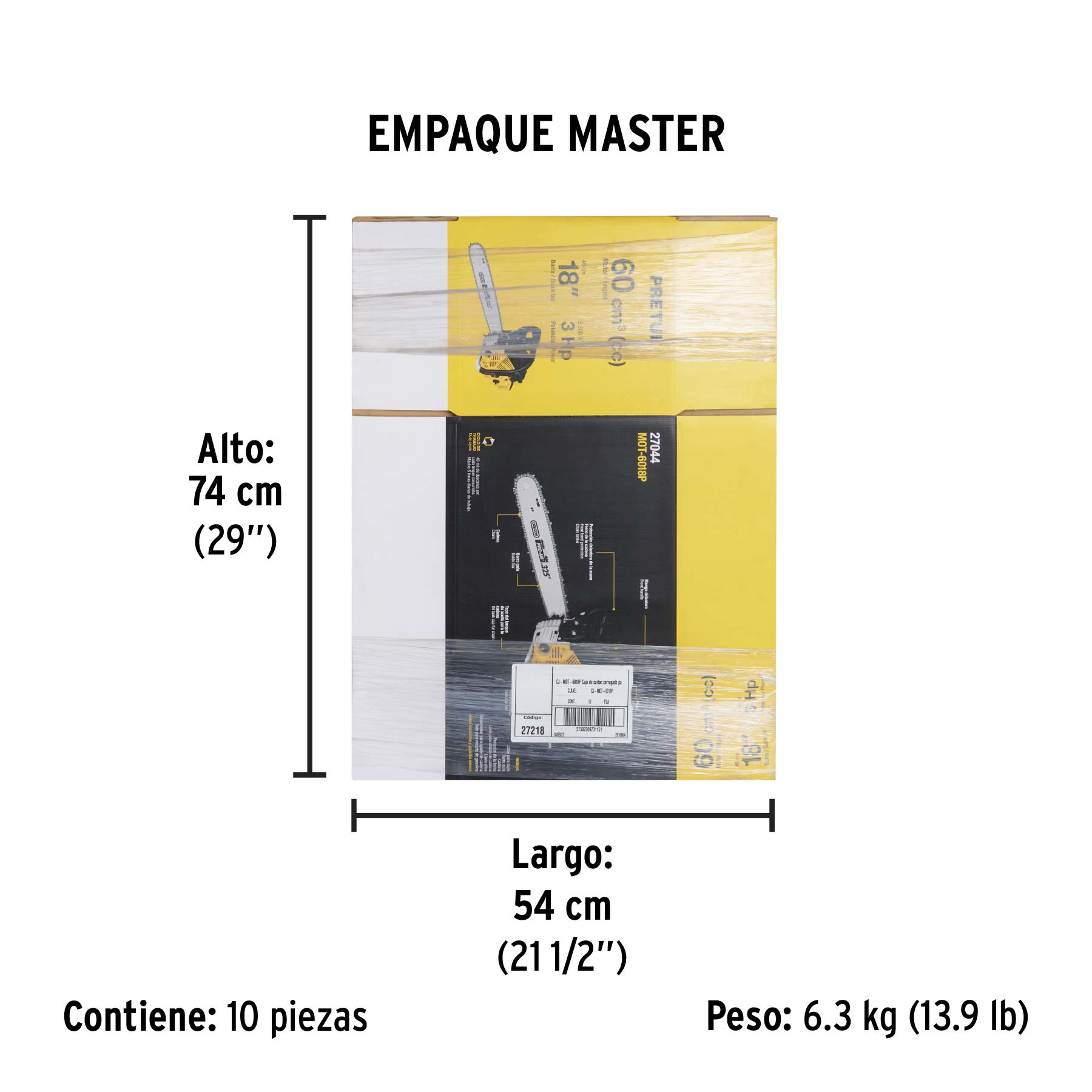 Caja de empaque de repuesto para MOT-6018P, Pretul