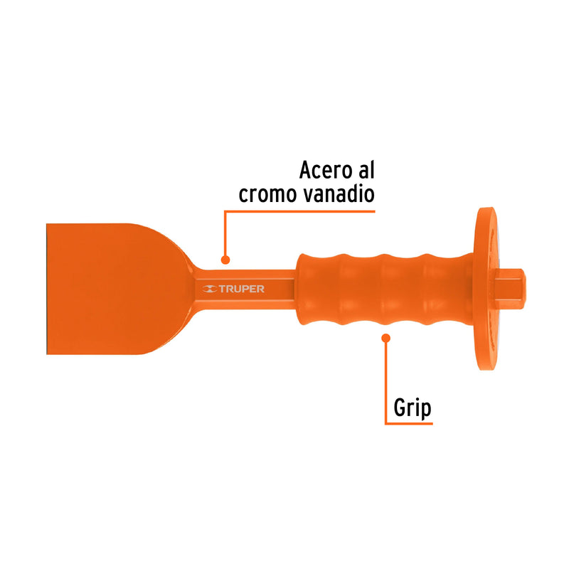Cincel ladrillero, 2-3/4 x 10", con grip
