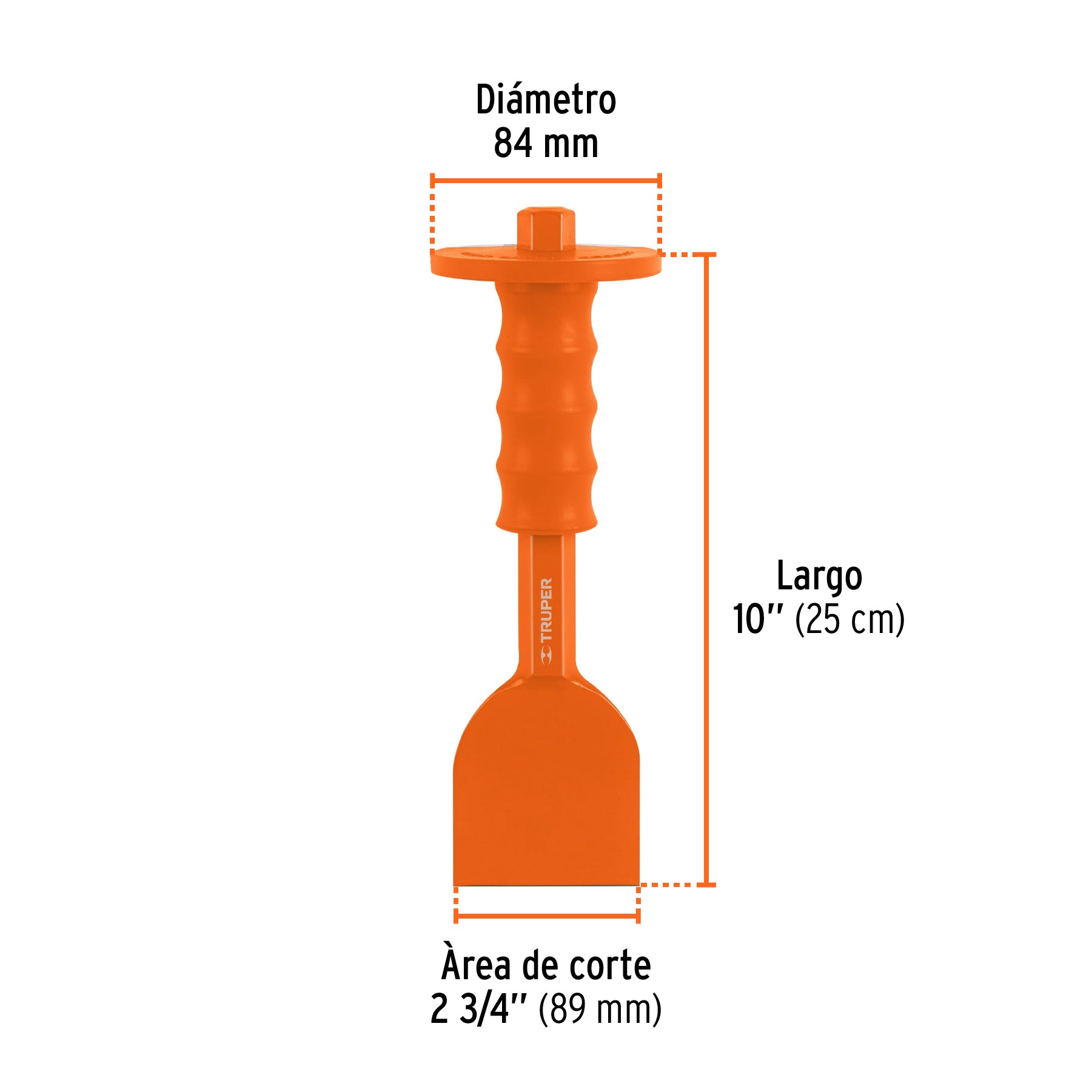 Cincel ladrillero, 2-3/4 x 10", con grip