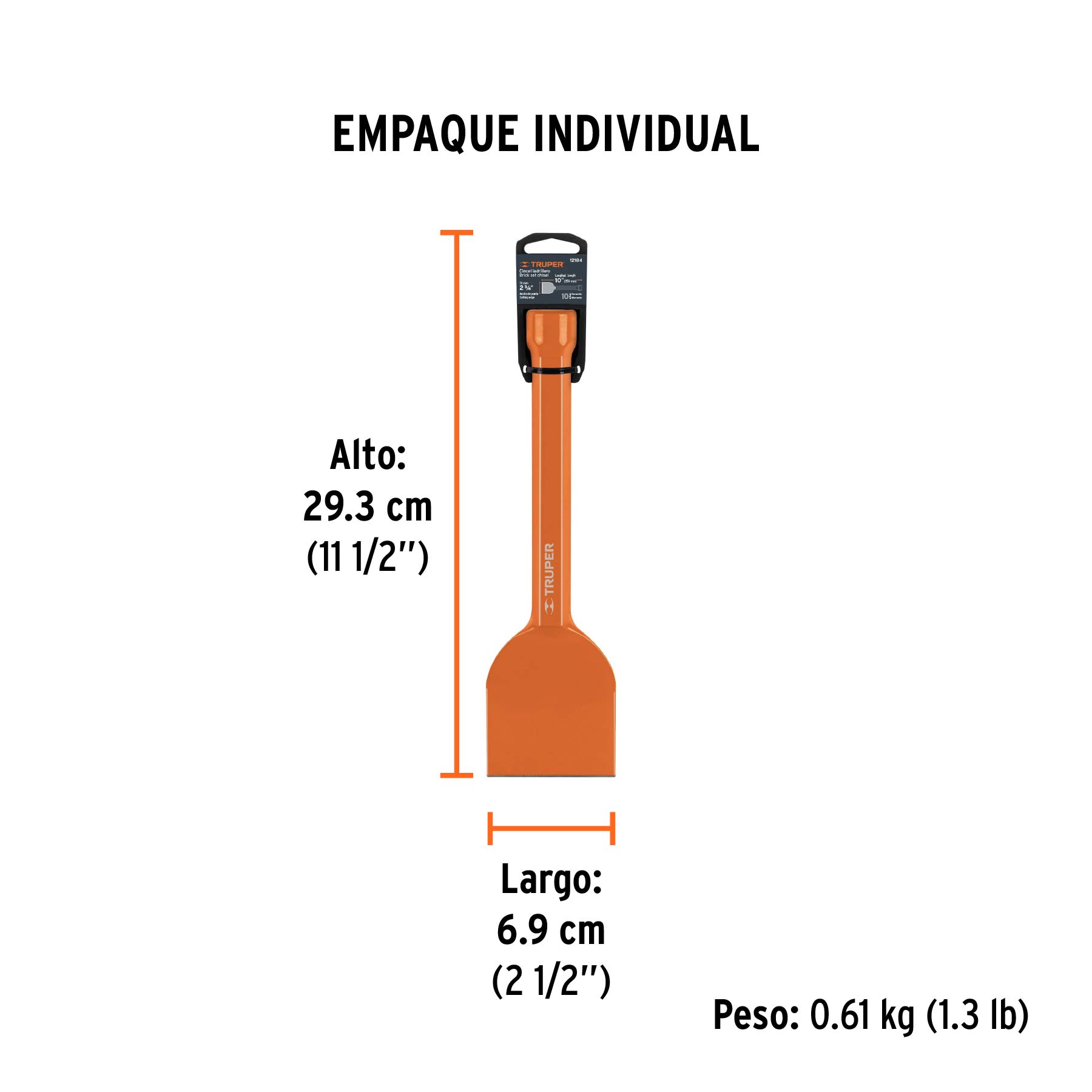 Cincel ladrillero, 2-3/4 x 10"