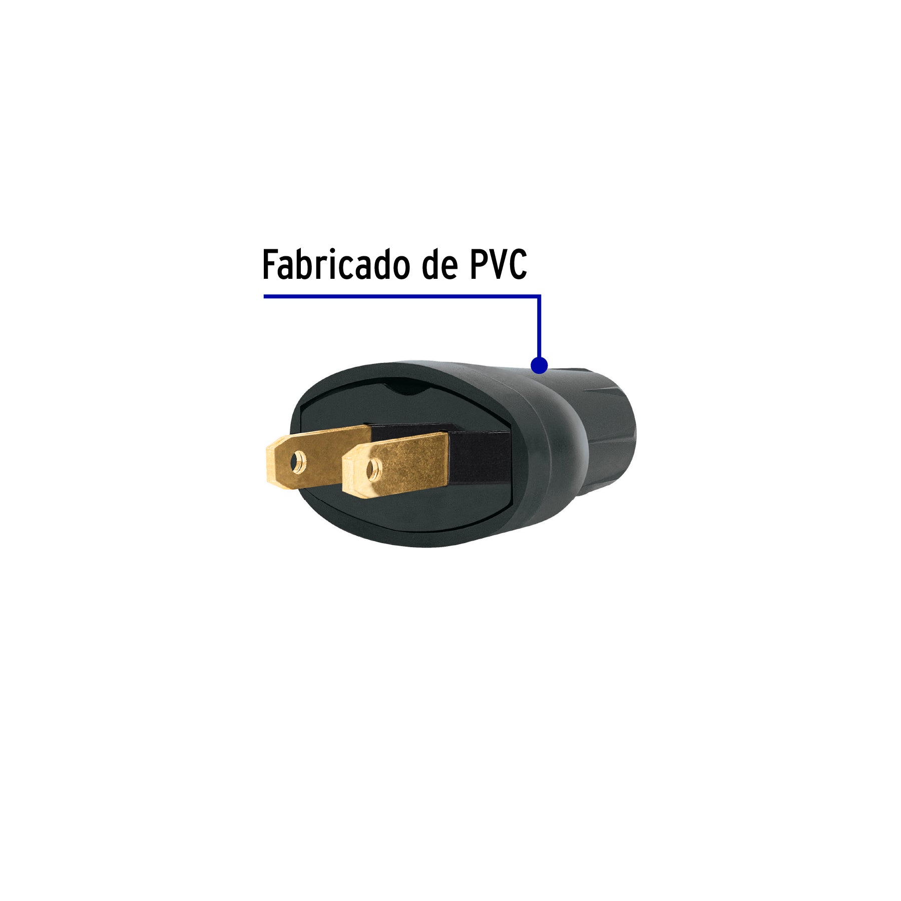 Clavija de hule, bolsa con 2 pzas, Volteck